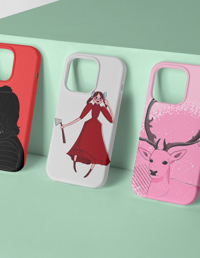Free Three iPhone Cases Mockup
